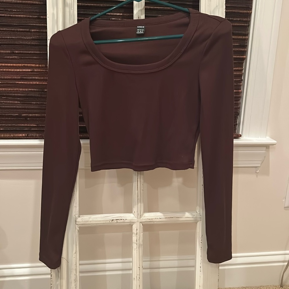 Shein Brown Cropped Top Size XS